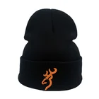 Новинка, Вязаная Шапка-бини с вышивкой BROWNING для лыж на осень и зиму, модные теплые шапки для мужчин и женщин, шапка в стиле хип-хоп