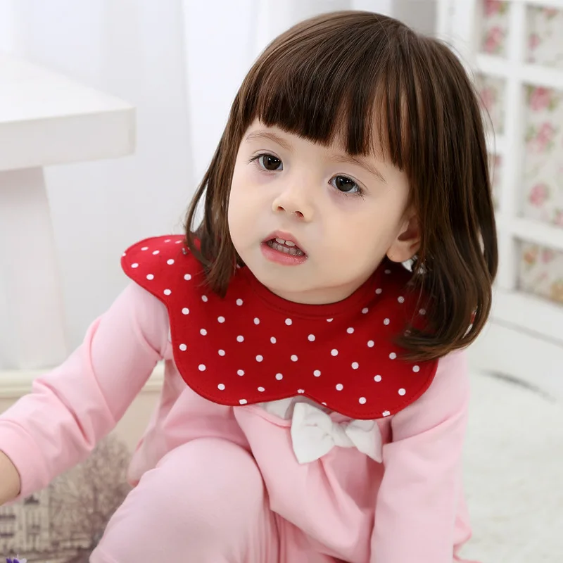 

Baby Waterproof Bibs 360 Degree Boys Girls Bandana Absorb Bib Cloth Kids Scarf Flower Round Bib for Accessories Baby Burp Cloths