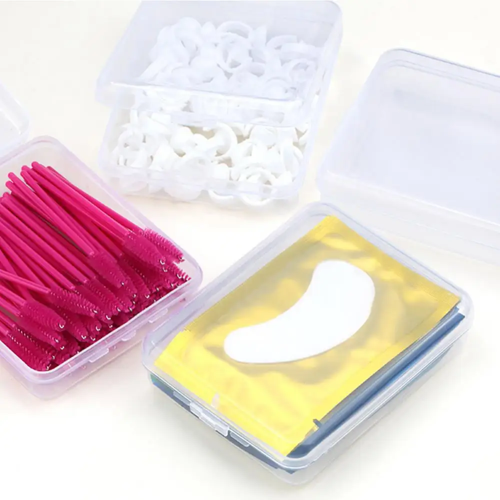 Plastic Transparent Square Fake Eyelash Storage Box Tweezer Jewelry Display Case hpt sale | Красота и здоровье