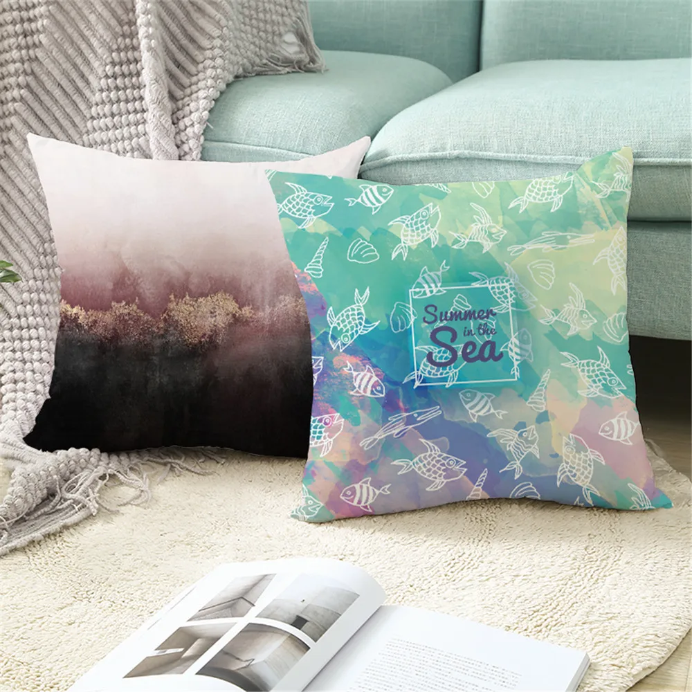 

Custon Hot Stamping Vortex Pillowcases Decorative Sofa Room Bed Pillow Cover Home Car Cute Cushion Case 45*45cm(One Side) TPR062