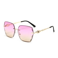 frameless sunglasses for women metal sequins sunglasses glitter marine lenses outdoor driving personality street photography