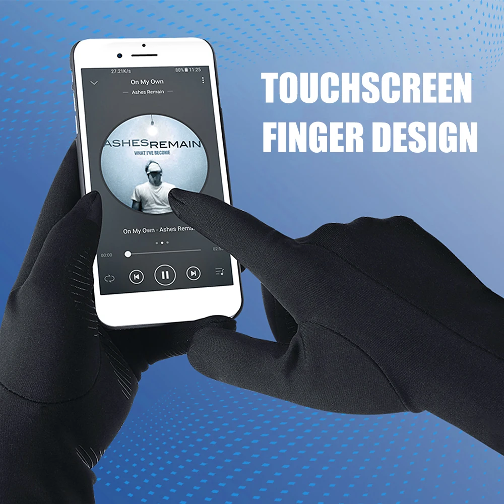 Противоскользящие ветрозащитные теплые сенсорные перчатки зимние мужские и