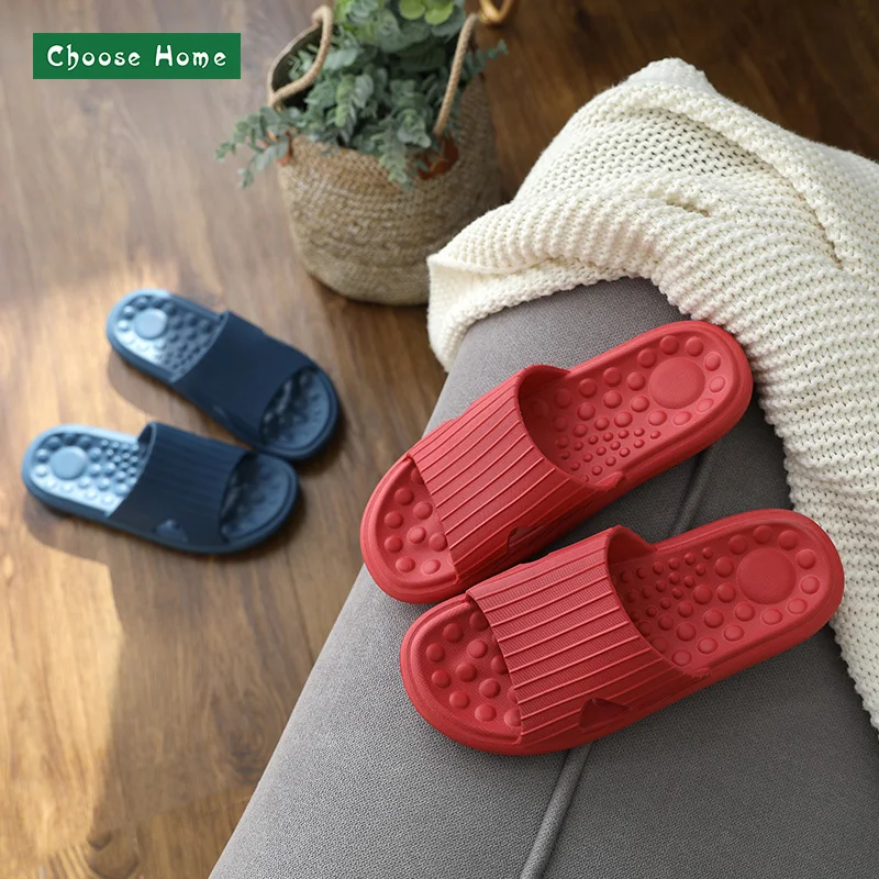 Летние тапочки для мужчин Тапочки массажа Домашние женские Мужские Пляжные
