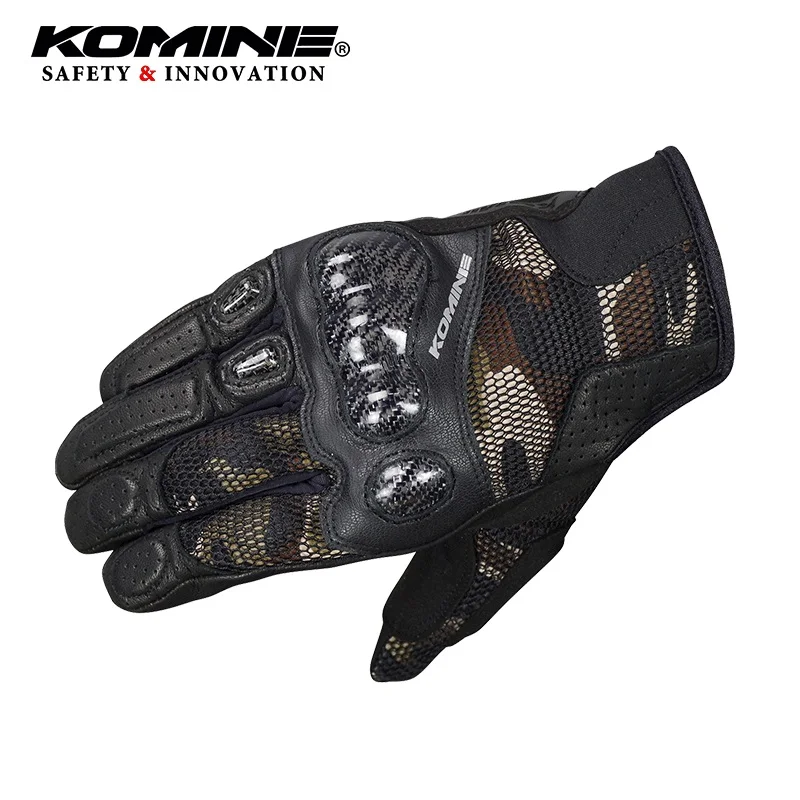 Летние сетчатые перчатки KOMINE GK 197 защитные из углеродного волокна ударопрочные