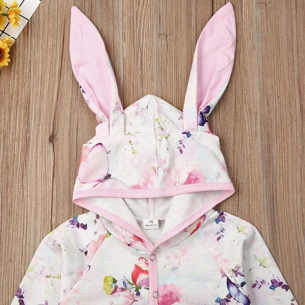 Citgeett/осенняя одежда с объемным кроликом для новорожденных девочек Одежда ушами