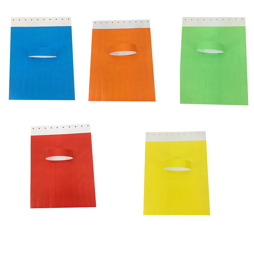 100pcs Tyvek Paper Wristbands Synthetic Bracelet Meeting for Party Playground Events Table Number | Спорт и развлечения