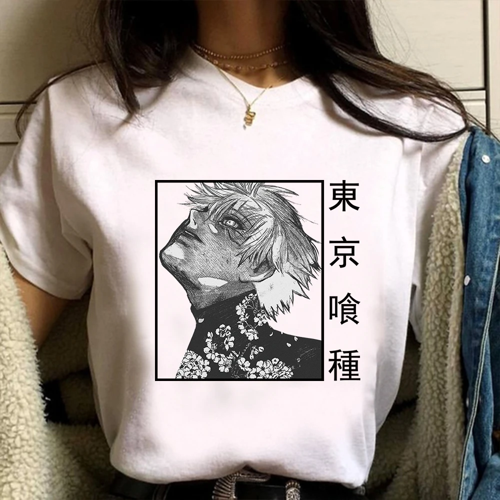 

Футболка мужская с коротким рукавом, топ с японским аниме Токийский Гуль, Повседневная Уличная одежда в стиле хип-хоп, Харадзюку