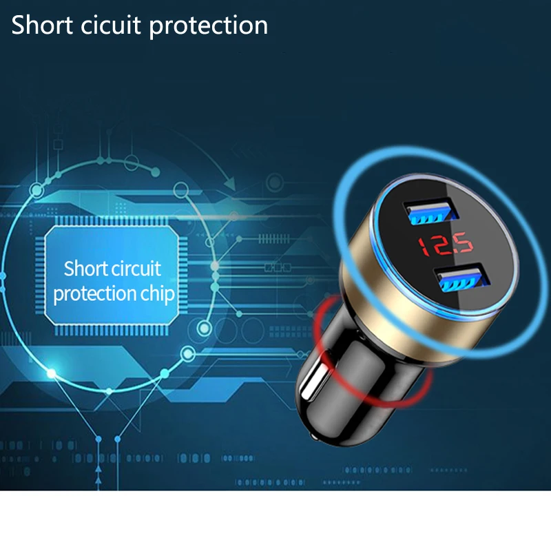 3.1A Dual USB светодиодный Дисплей мобильного телефона для мобильного телефона Зарядное устройство для Toyota Hilux Yaris Vios ВАЗ Kalina Priora Нива Самара 2110 Largus 2109 2107 2106 4x4