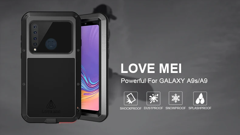 Для samsung Galaxy A9 чехол LOVE MEI ударопрочный грязеотталкивающий водостойкий металлический бронированный чехол для телефона для samsung Galaxy A9s