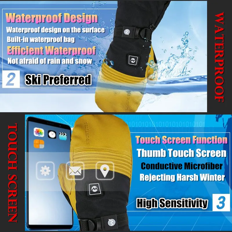 Оригинальные оригинальные варежки с электрическим подогревом