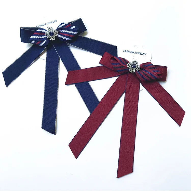 Новые женские красные броши на булавке с длинной лентой бантом модные ювелирные