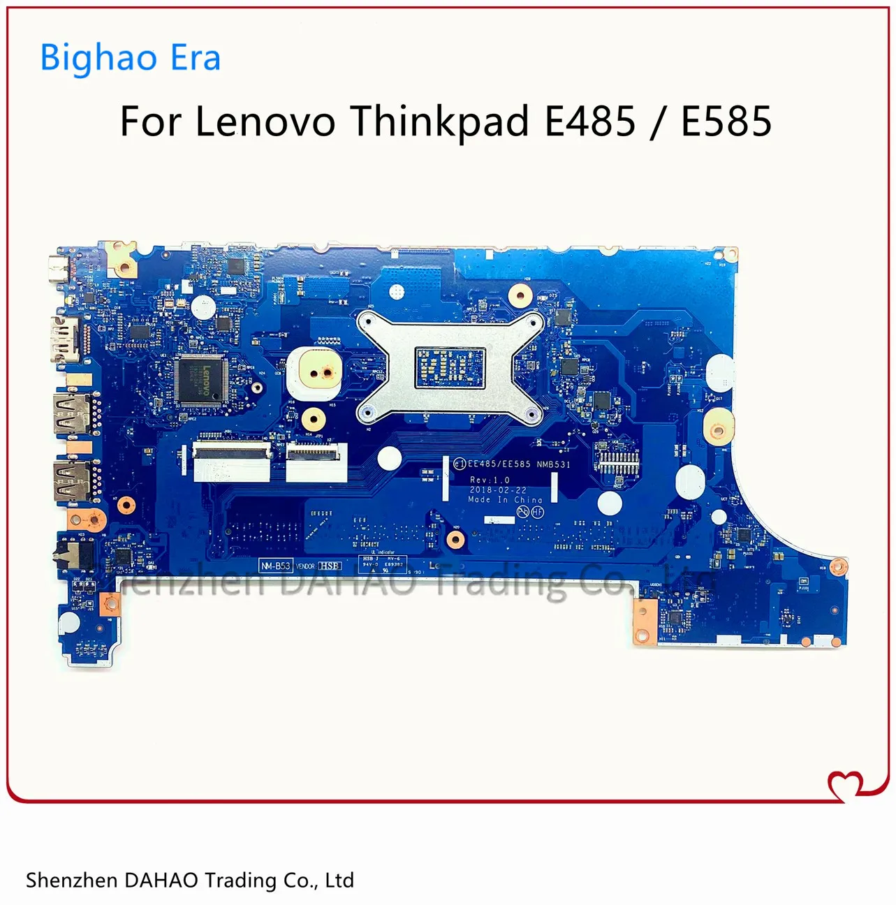 for lenovo thinkpad e485 e585 laptop motherboard with amd r5 2500 cpu ddr4 ee485 ee585 nmb531 nm b531 mainboard 100 working free global shipping