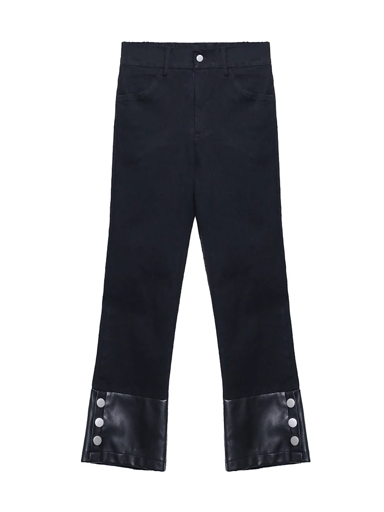 

SuperAen Jeans Women's 2021 New Spring Autumn Winter Straight Slim High Waist Buttons Casual Flare Pants