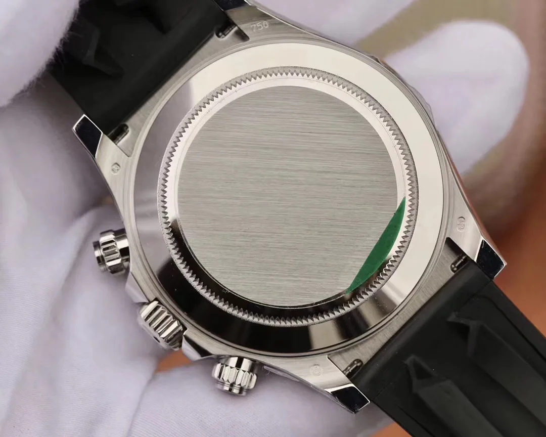 

Classic New Men Automatic Mechanical Watch Sapphire Black Rubber Stainless Steel Blue Diamonds Dial Ceramic Bezel 40mm AAA+