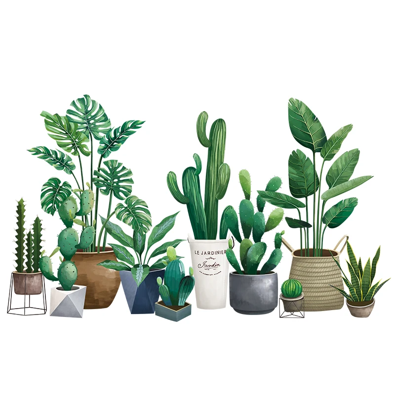 Самоклеящиеся 3D зеленые обои для гостиной в скандинавском стиле художественные