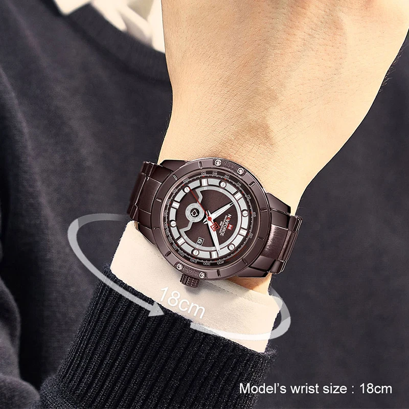 Часы NAVIFORCE мужские спортивные армейские кварцевые водонепроницаемые|Кварцевые