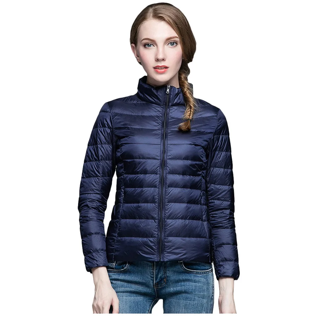 Navy KANCOOLD Для женщин куртка короткая верхняя одежда на пуху, Женская зимняя обувь пальто с хлопковой подкладкой теплая куртка Верхняя одежда Для женщин зимнее пуховое пальто - Цвет: Navy