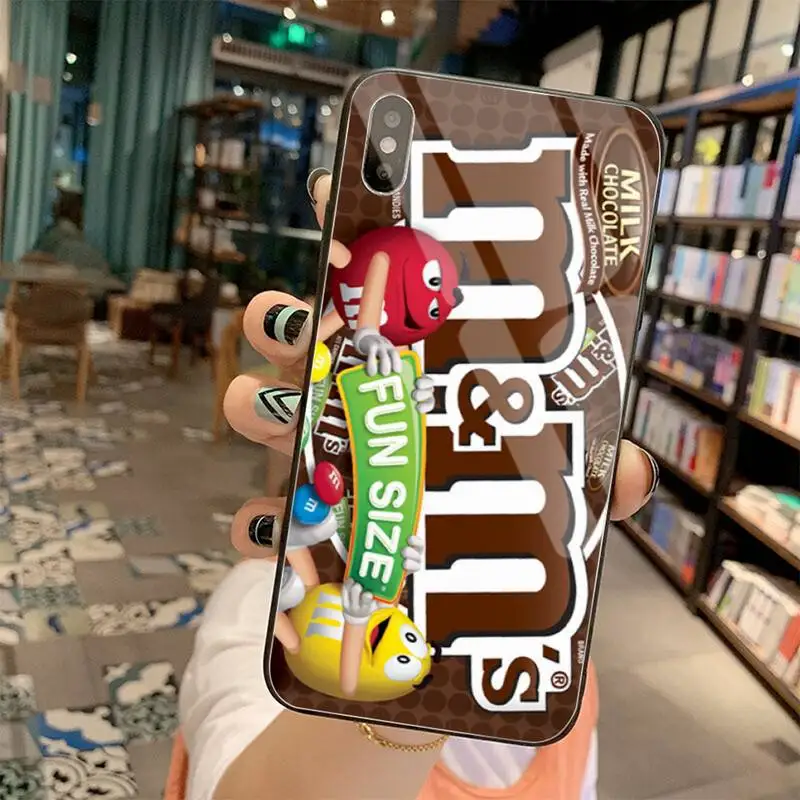 MM M & Ms Chocolate Box черный TPU мягкий чехол для телефона закаленное стекло iPhone 11 Pro XR XS MAX