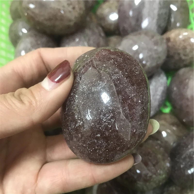 Натуральный кристалл из клубничного кварца пальмовый камень необработанный