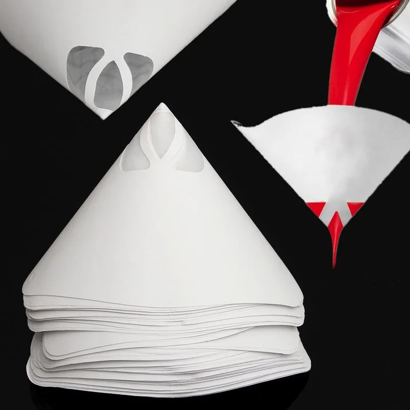 

50pcs Paper Paint Strainers Paper Paint Conical Strainers Mesh Filter Cone Strainer Paint Funnel