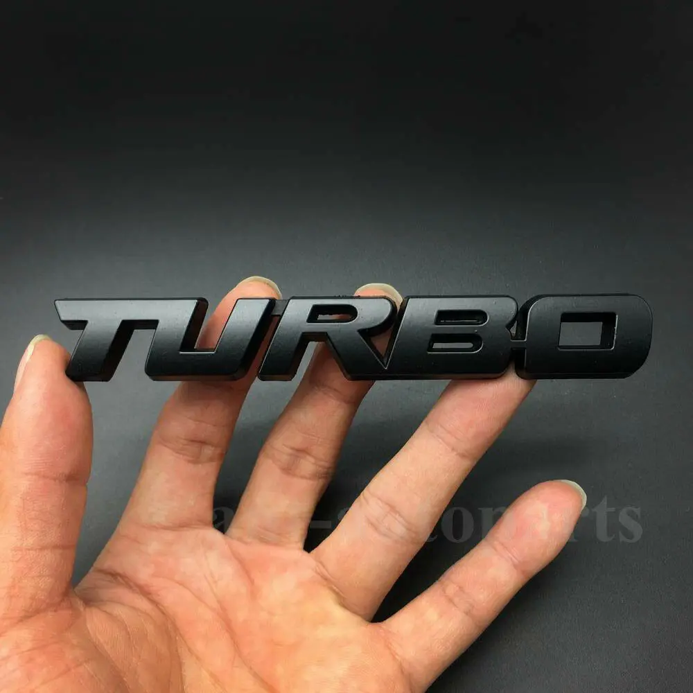 

Новый черный металлическая эмблема Turbo задний багажник Задняя наклейка Стикеры эмблемы значки