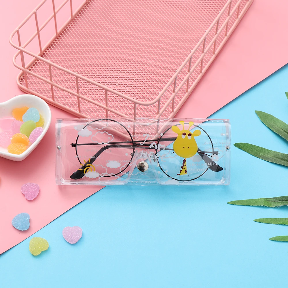 1 предмет модный прочный Портативный конфеты Цвет Прозрачный Футляр для очков из