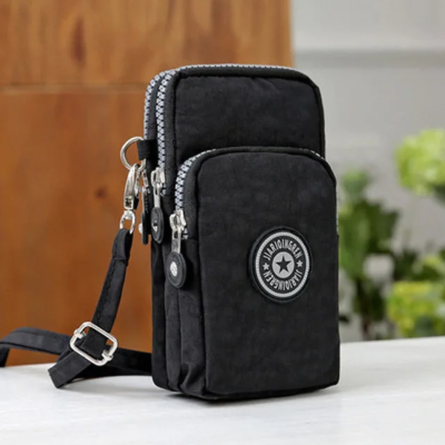 

New Sports Wallet Phone Bag For Mobile Shoulder Bag Pouch Case Belt Handbag Purse Coin Wallet Retro Key Holder Small Money Bag