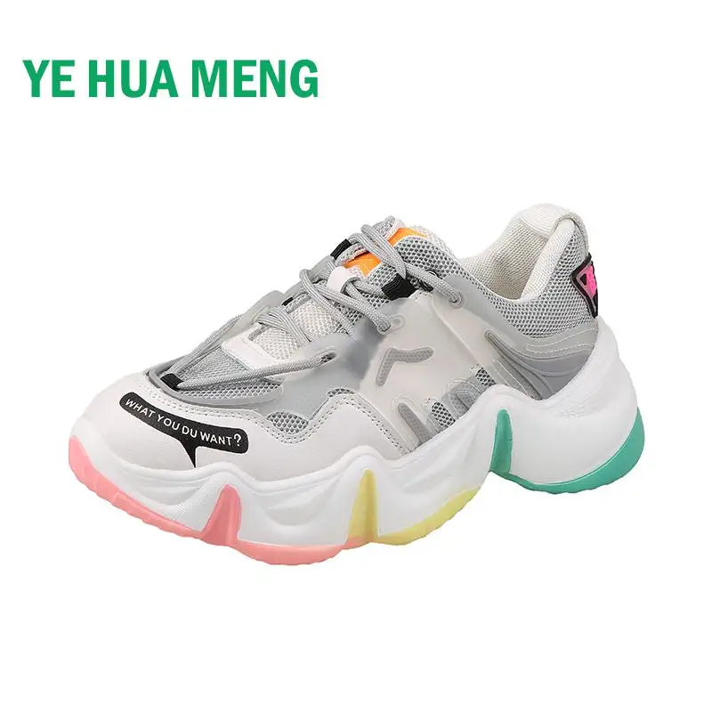 Новинка Сезон весна Обувь на плоской платформе Цвет Красный Модная дышащая обувь