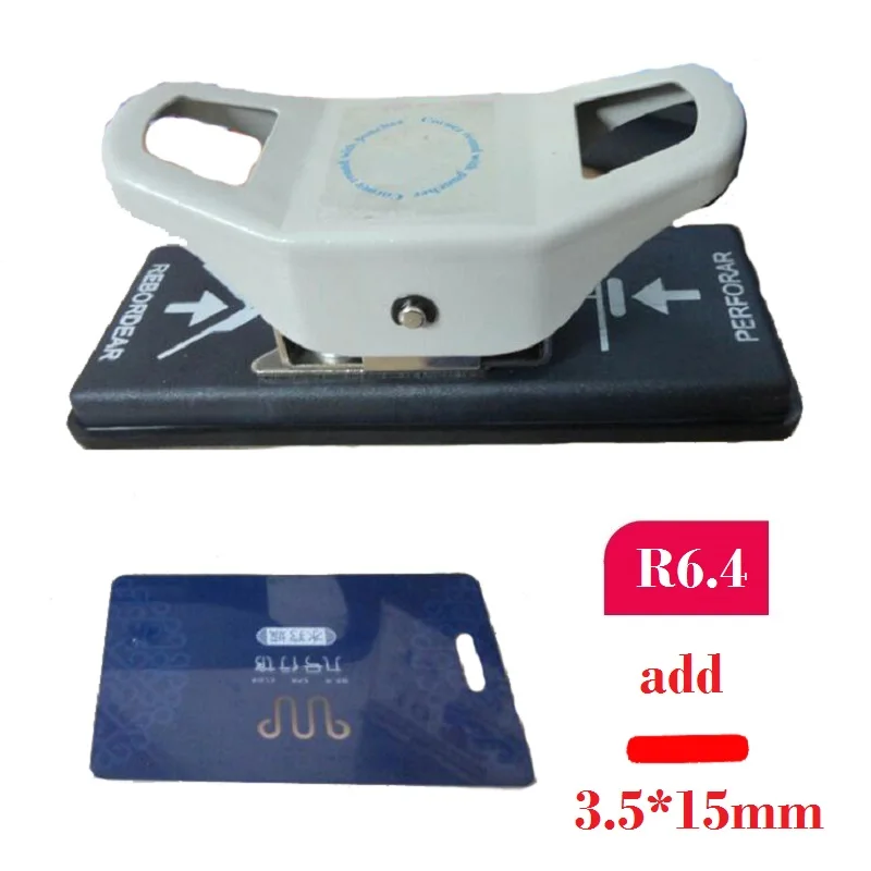 

3.5X15mm Hole Punch and R6.4 Corner Punch for PVC Card, Photo, Paper; 2 in 1 Punch Cutter Paper Punches Reduced Effort