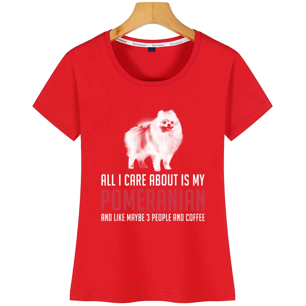 Топы Футболка Для женщин своего померанского шпица комиксов надписи на заказ