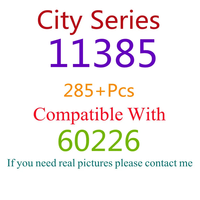 

285Pcs 11385 Building Block Toy City Series 60226 Assembled Building Block Children's Toy Holiday Gifts