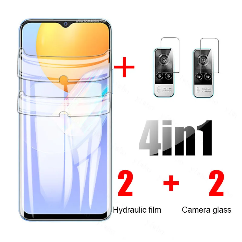 

Hydrogel Film Vivo Y31 Back Camera Lens glass Tempered Glass on Vivo y31s Y 31 31S 31Y 6.58" Screen Protector Safety film