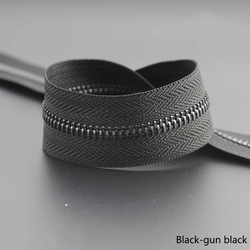 black black 1/3 ярд Meetee 5# Металлические молнии Открытый портной одежды сумки для дома швейные изделия для одежды пальто одежда молния ремонт аксессуар - Цвет: black black