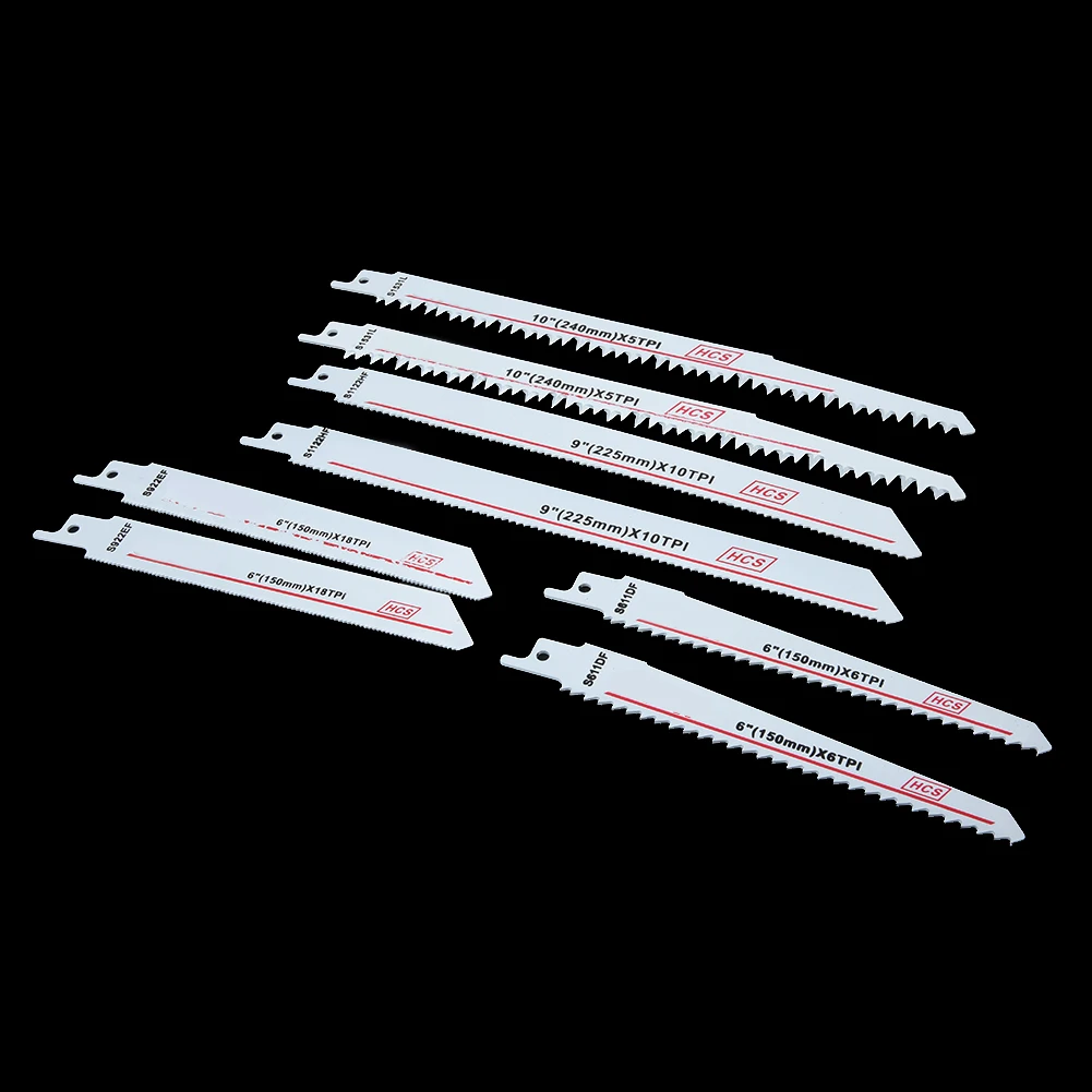 

8pcs Cutter Reciprocating Saw Blades Electric Power Cutting 227mm/150mm/240mm