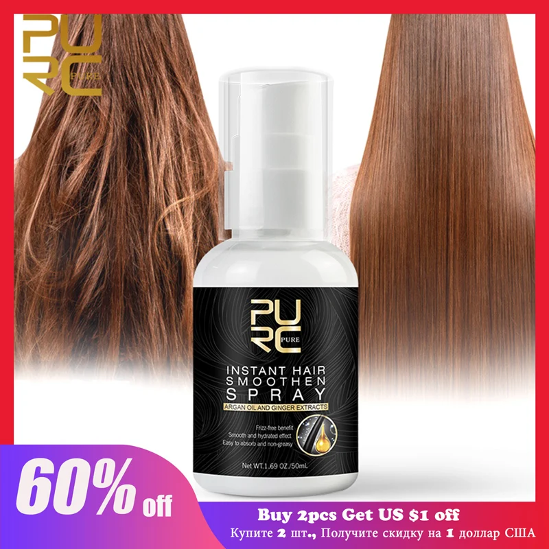 

PURC Morocco Argan Oil Hair Care Spray Smooth Hair Prevent Hair Loss Damaged Repair Dry Improve Hair Scalp Care for Woman 50ml
