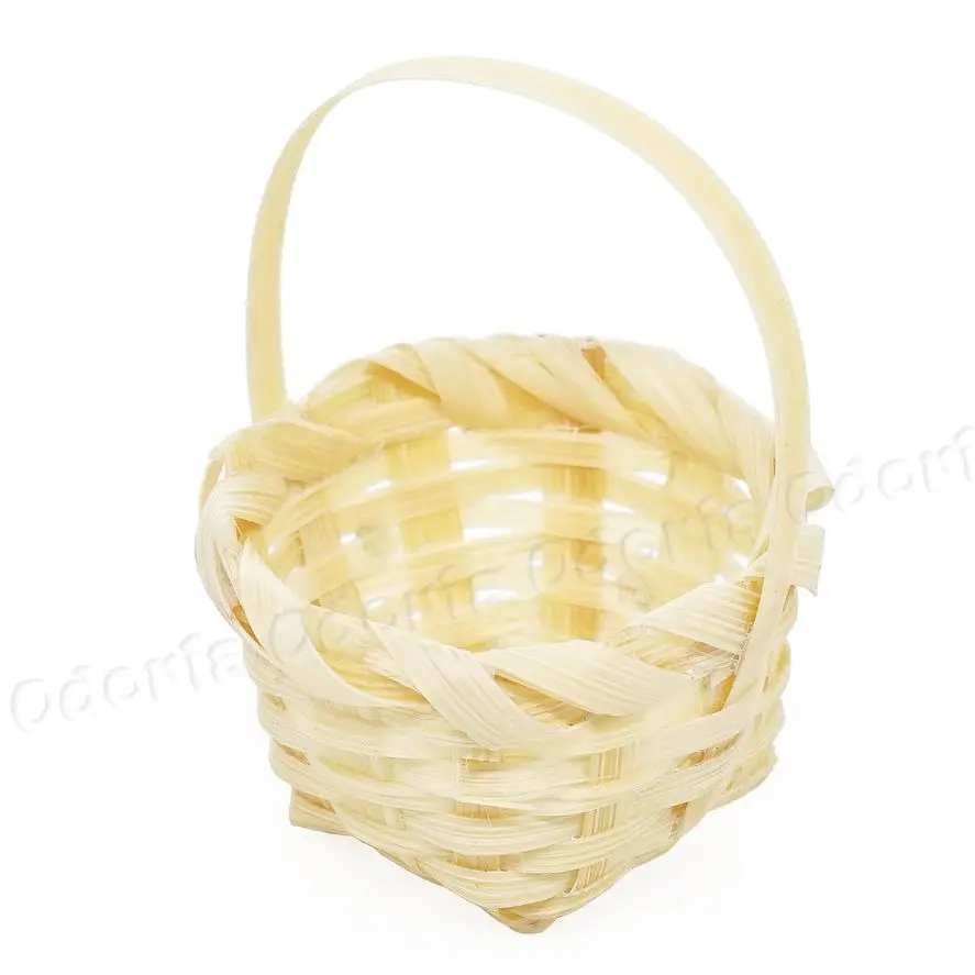 Odoria 1:12 Miniature Bamboo Rattan Frame Hand-woven Vegetable Food Storage Basket Kitchen Dollhouse Accessories Decor | Игрушки и