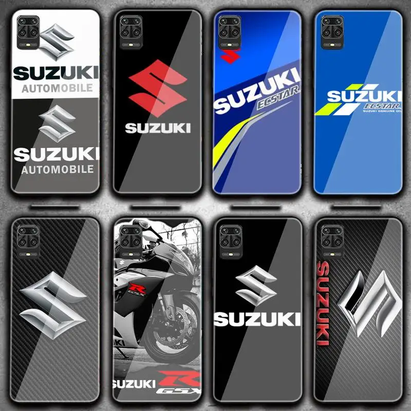 

Phone Case For Redmi 7 8 9 A K20 30 Pro Note 8 9 Pro 9s Tempered Glass Soft Cover Motorcycle Suzukisies Gsxr