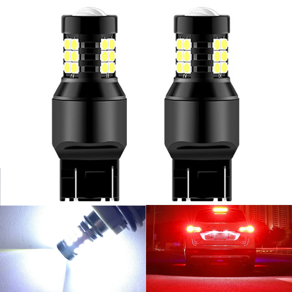 

2X BA15S 1156 T20 7443 W21/5W P21/5W BAY15D 1157 3157 P27/7W T15 W16W LED Reverse Brake Lights LED Signal Lamp Car Lights 12v