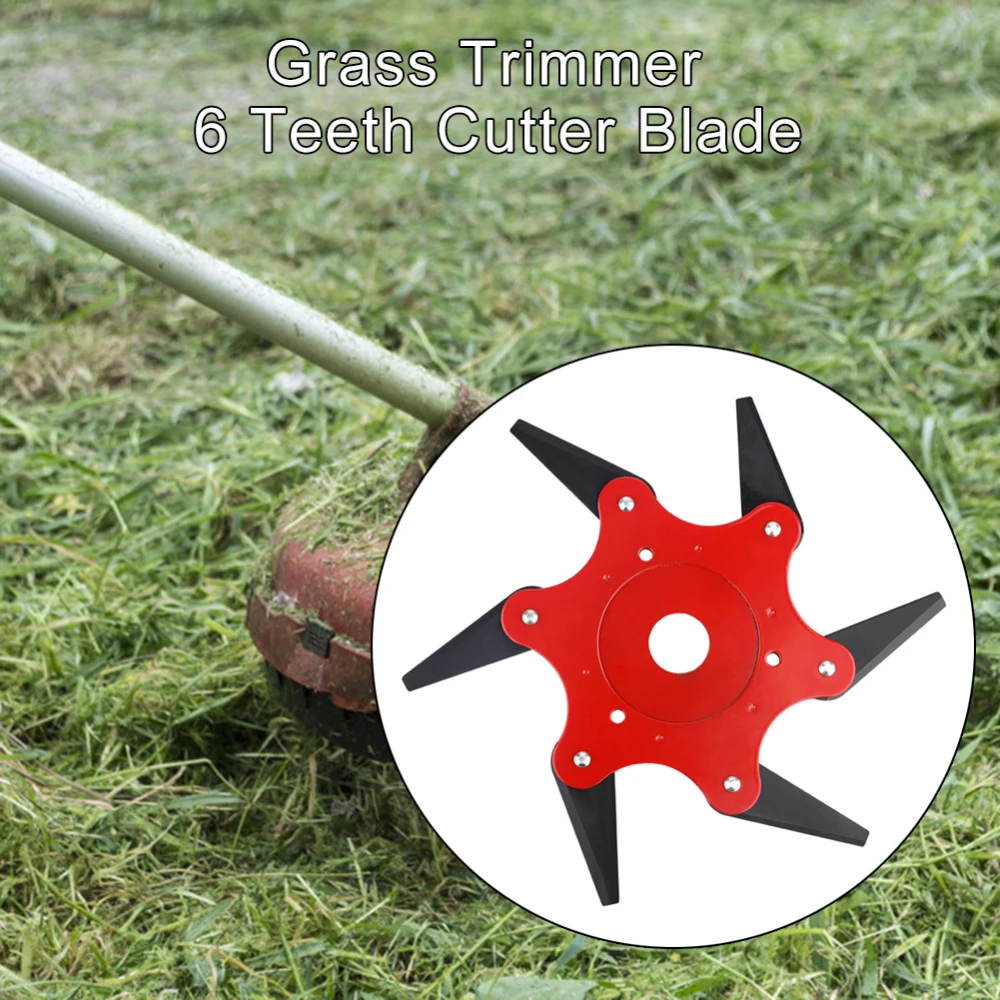 

6 Teeth Brush Cutter Blade Trimmer Metal Blades Trimmer Head Garden Grass Trimmer Head