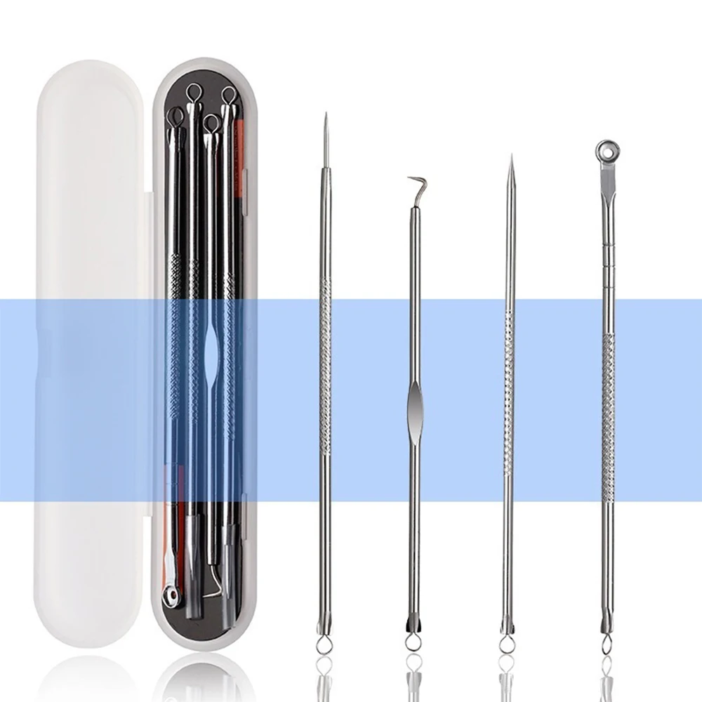 4 шт./компл. искусственные иглы нержавеющая кожа экстрактор пятен Комедон