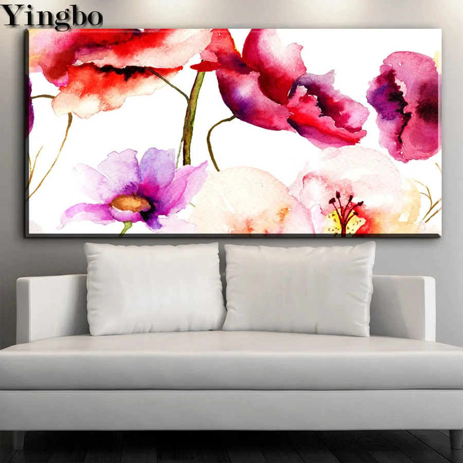 

5D DIY Diamond Painting colorful poppies cross stitch full square/round diamond mosaic embroidery diamant painting rhinestone