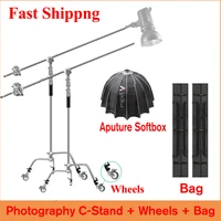 light stand tripod magic leg photography c stand with wheels and bags for spot lightsoftboxphotography photo studiomonolight