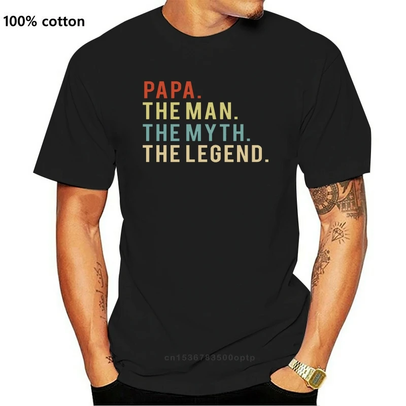 

Papa The Man Myth Legend T Shirt For Dad Fathers Day Men Birthday Tee Gift Humorous Tee Shirt