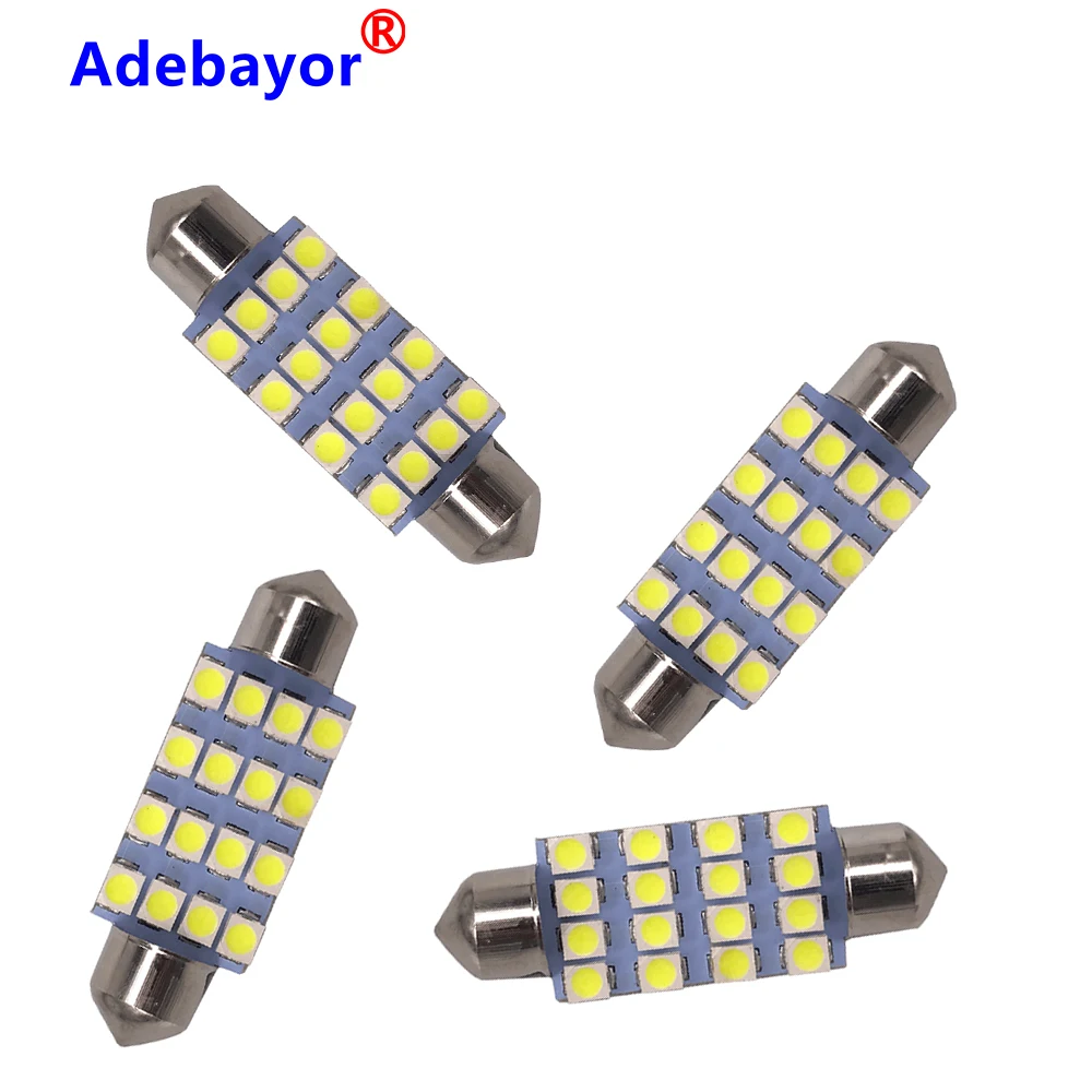 1600X31 36 39 41 мм 3528 1210 16 SMD Светодиодная Автомобильная купольная гирлянда светильник