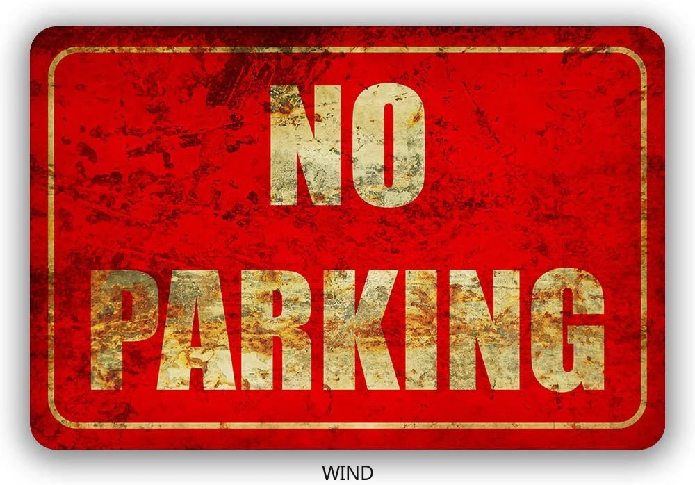 

Warning Signs Wall Decor Tin Sign Mancave Decoration Vintage No Parking Signs Metal Plates Decorative Posters Movie Poster Home