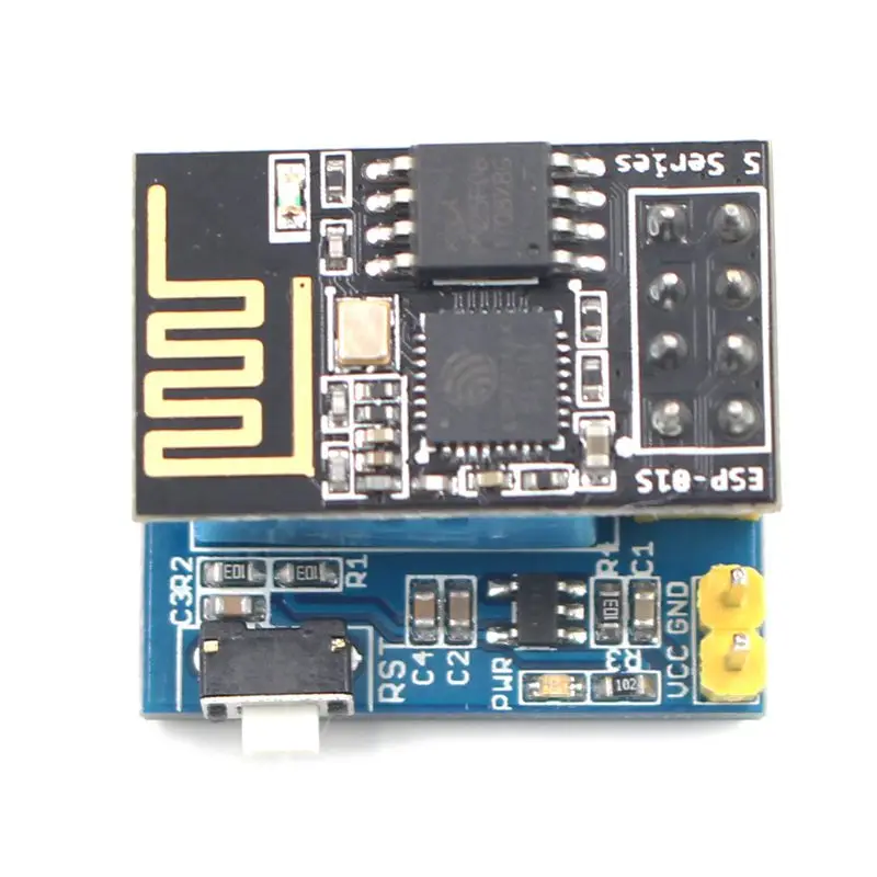 

HFES ESP8266 ESP-01S Serial Wireless Transceiver+DHT11 Temperature Humidity Monitor Shield Sensor Wifi Module Adapter Board