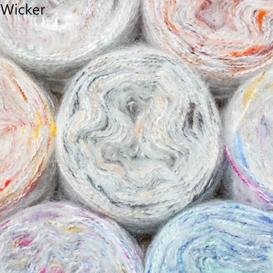 50 г разноцветная пушистая плюшевая смешанная пряжа Антистатическая тонкая