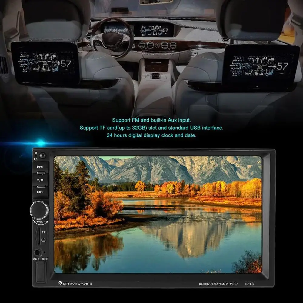 Автомобильный mp5-плеер мультимедийный плеер с сенсорным экраном 7 дюймов 7018B