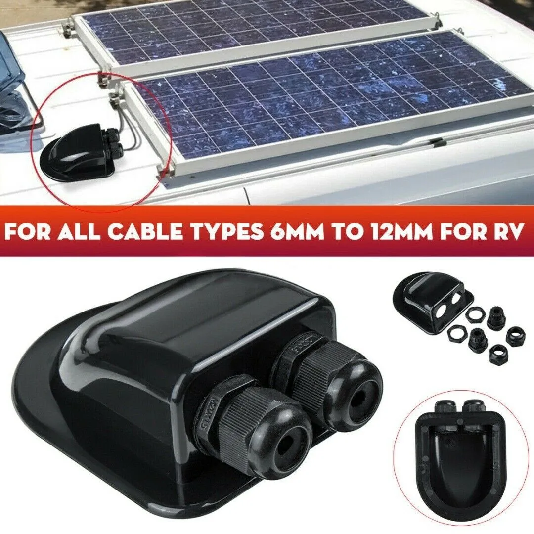 

Roof Cable Sealing Box Solar Panel Double 1PC Waterproof Boat Caravans