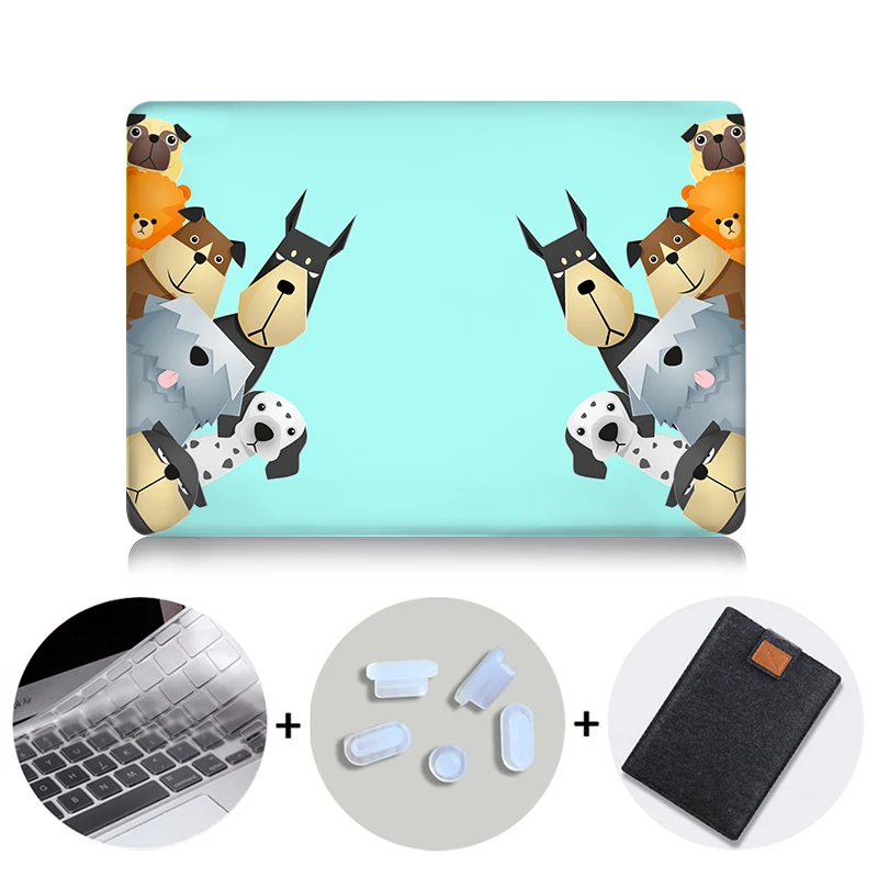 MTT чехол с мультяшными животными для Macbook Air 11 13 Pro retina 13 15 с сенсорной панелью для mac book 12 дюймов чехол для ноутбука с милым котом - Цвет: MB10